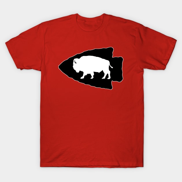 White Bison Arrowhead T-Shirt by Brightfeather